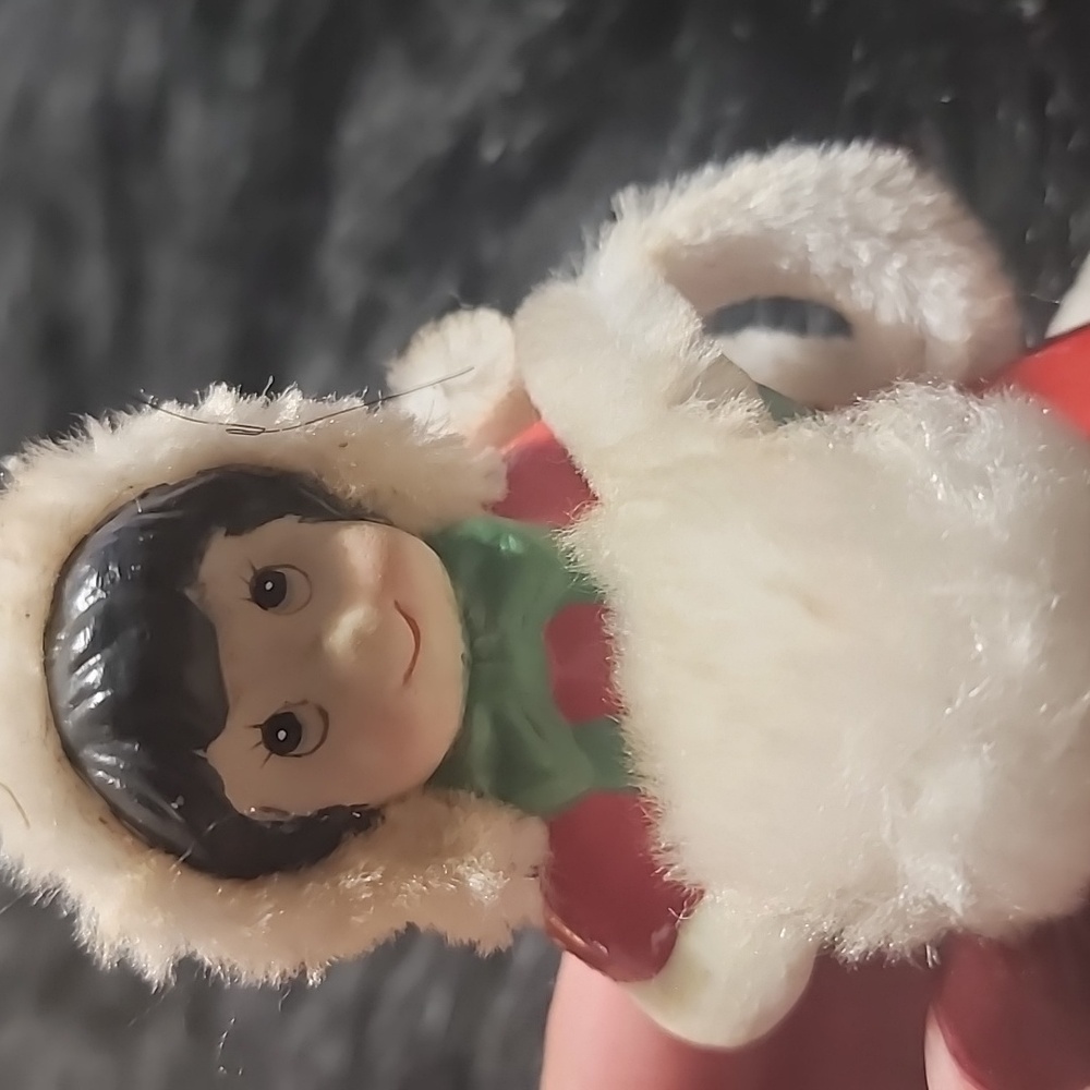 Festive Santa and Angel & Christmas Tree Figurines. VINTAGE. - Picture 8 of 11
